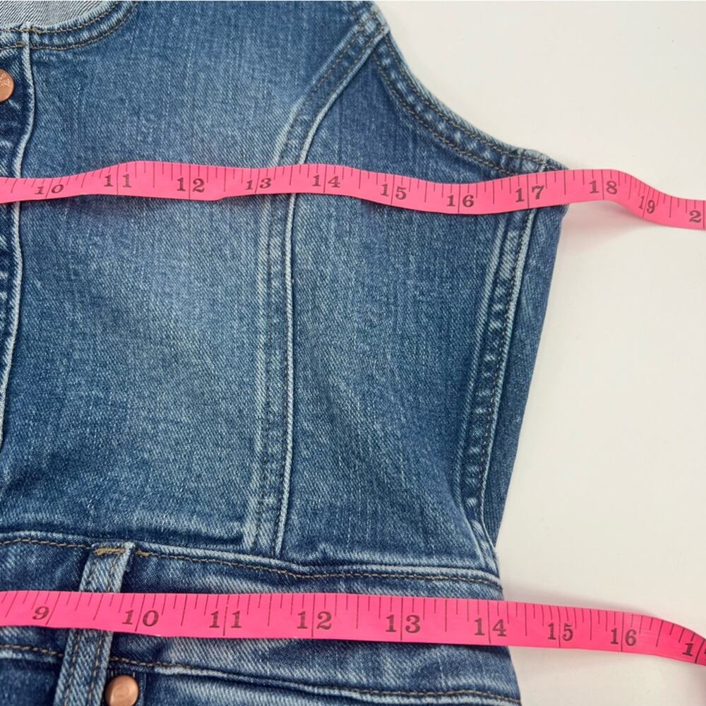 Wrangler The Denim Dress racerback buttons snap midi blue sz S - Picture 5 of 8